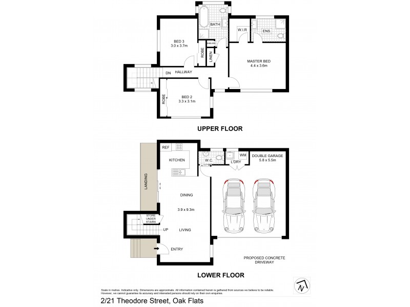 2/21 Theodore Street, Oak Flats NSW 2529 Floorplan