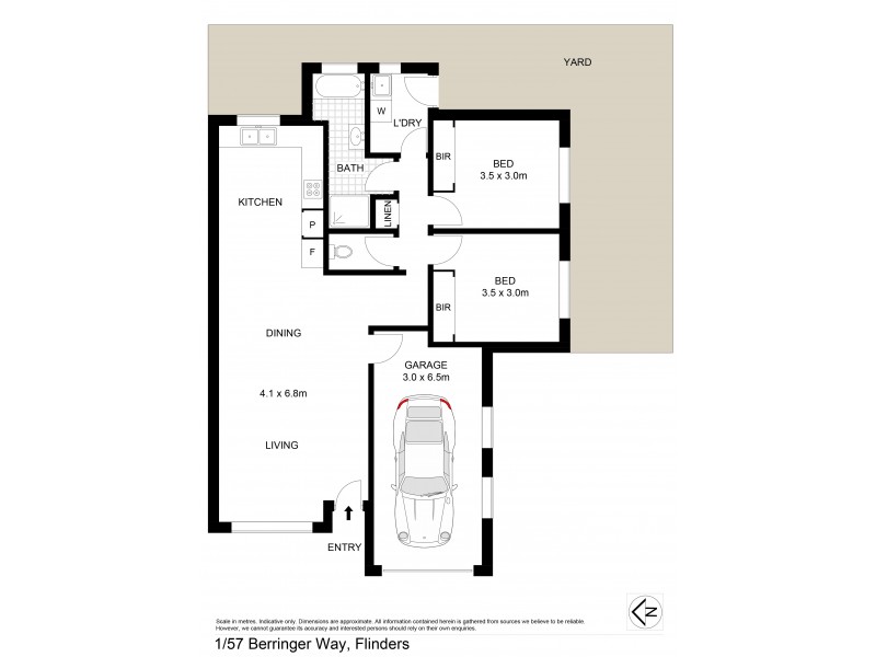 1/57 Berringer Way, Flinders NSW 2529 Floorplan