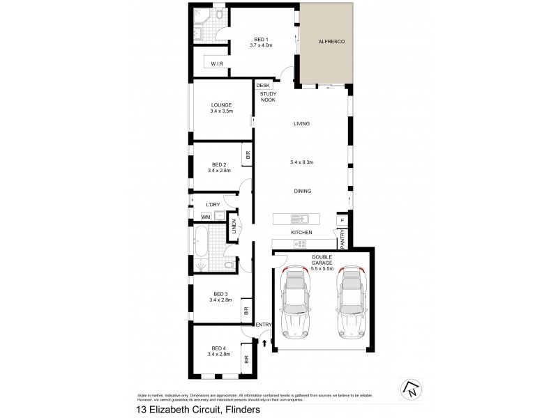13 Elizabeth Circuit, Flinders NSW 2529 Floorplan