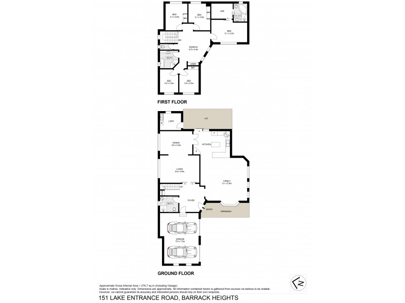 151 Lake Entrance Road, Barrack Heights NSW 2528 Floorplan