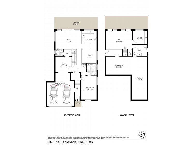 107 The Esplanade, Oak Flats NSW 2529 Floorplan