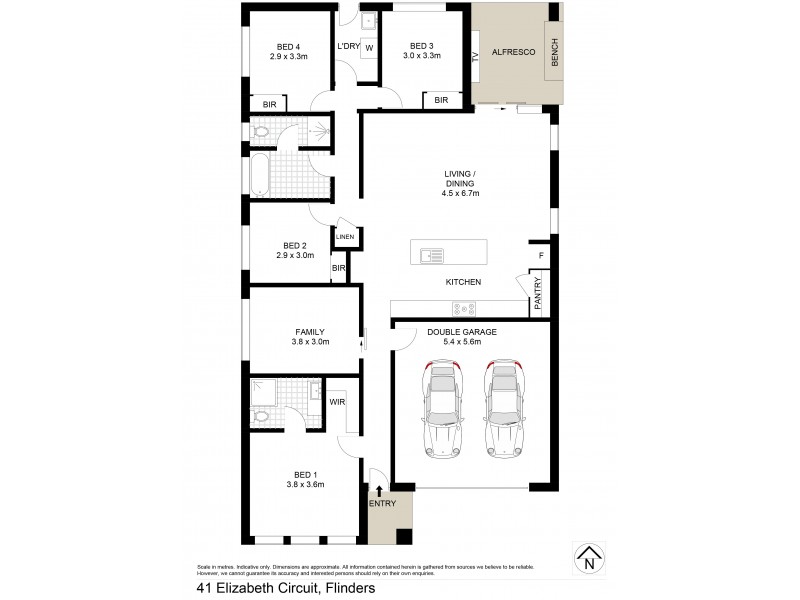 41 Elizabeth Circuit, Flinders NSW 2529 Floorplan