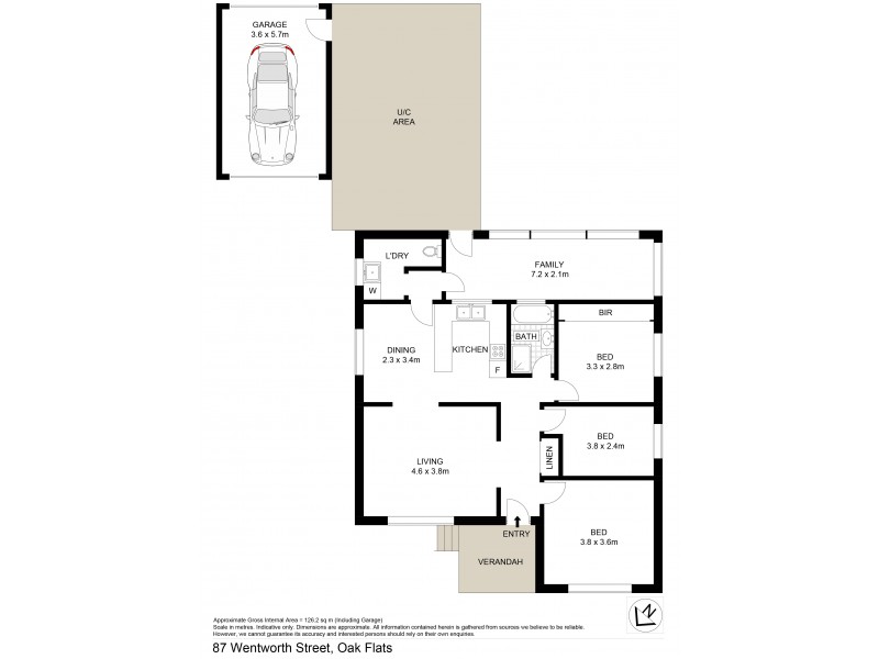 87 Wentworth Street, Oak Flats NSW 2529 Floorplan