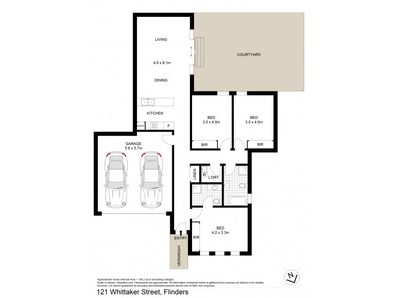 121 Whittaker Street, Flinders NSW 2529 Floorplan