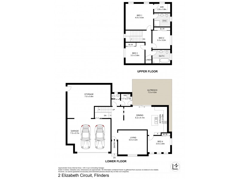 2 Elizabeth Circuit, Flinders NSW 2529 Floorplan