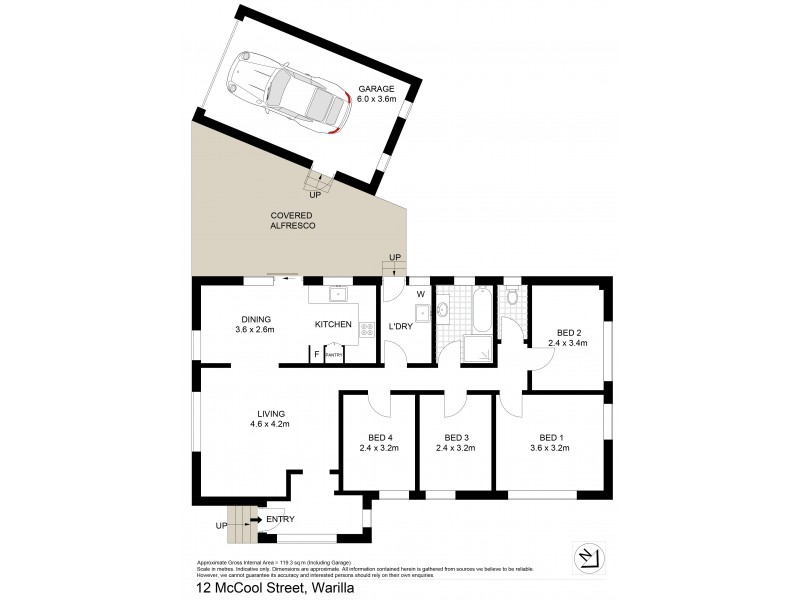 12 McCool Street, Warilla NSW 2528 Floorplan