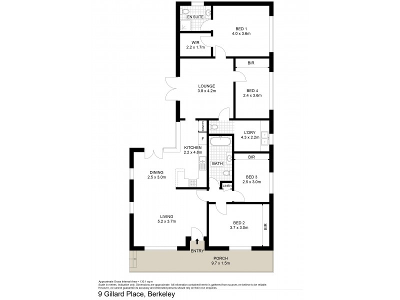 Lot 1, 9 Gillard Place, Berkeley NSW 2506 Floorplan