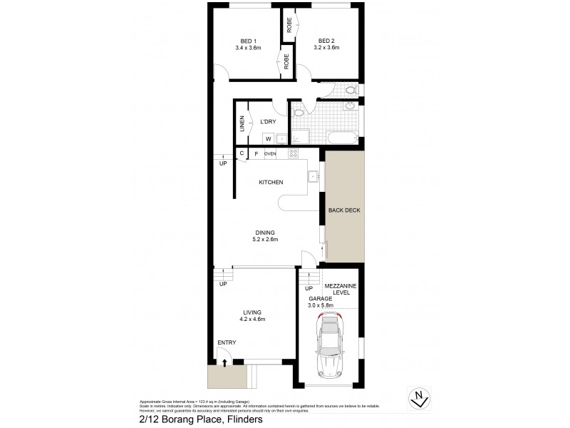 2/12 Borang Place, Flinders NSW 2529 Floorplan