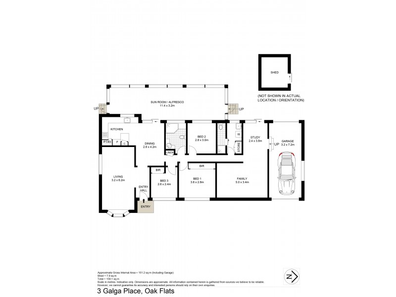 3 Galga Place, Oak Flats NSW 2529 Floorplan