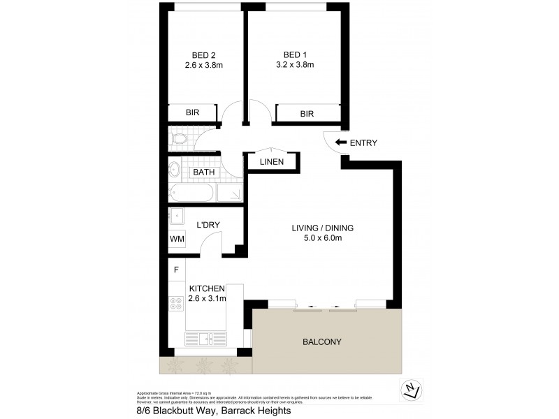 8/6 Blackbutt Way, Barrack Heights NSW 2528 Floorplan