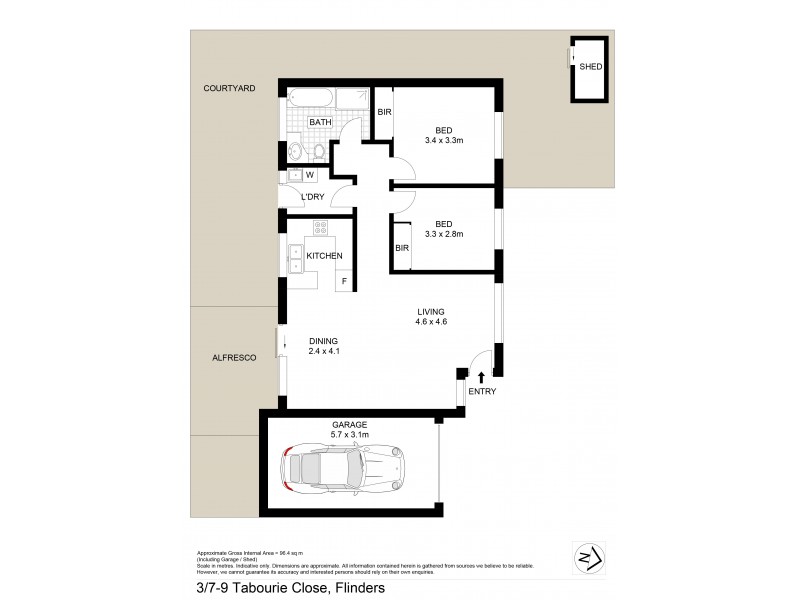 3/7-9 Tabourie Close, Flinders NSW 2529 Floorplan