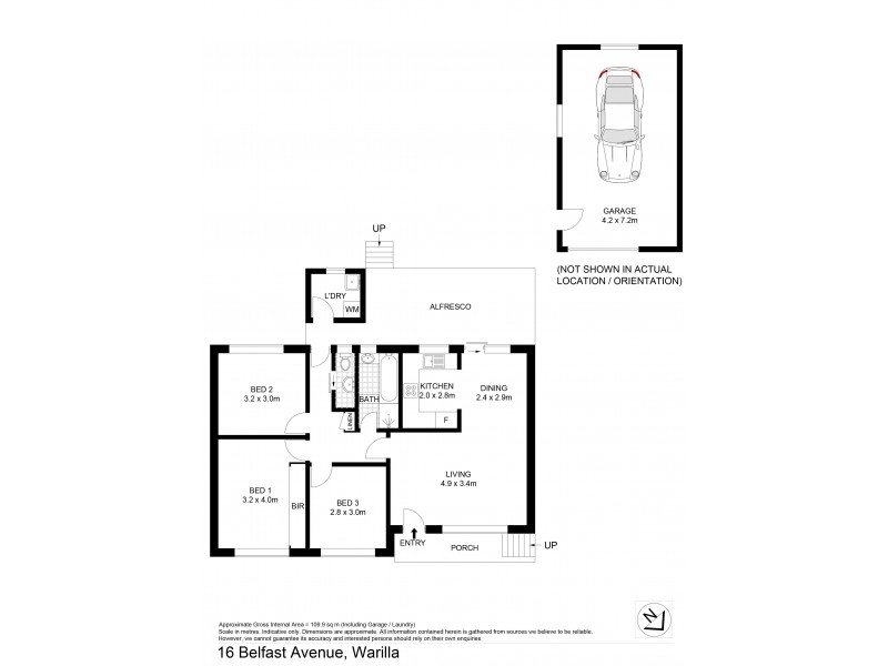 16 Belfast Avenue, Warilla NSW 2528 Floorplan