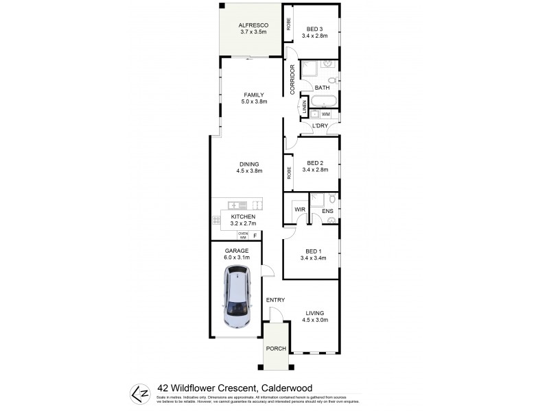 42 Wildflower Crescent, Calderwood NSW 2527 Floorplan
