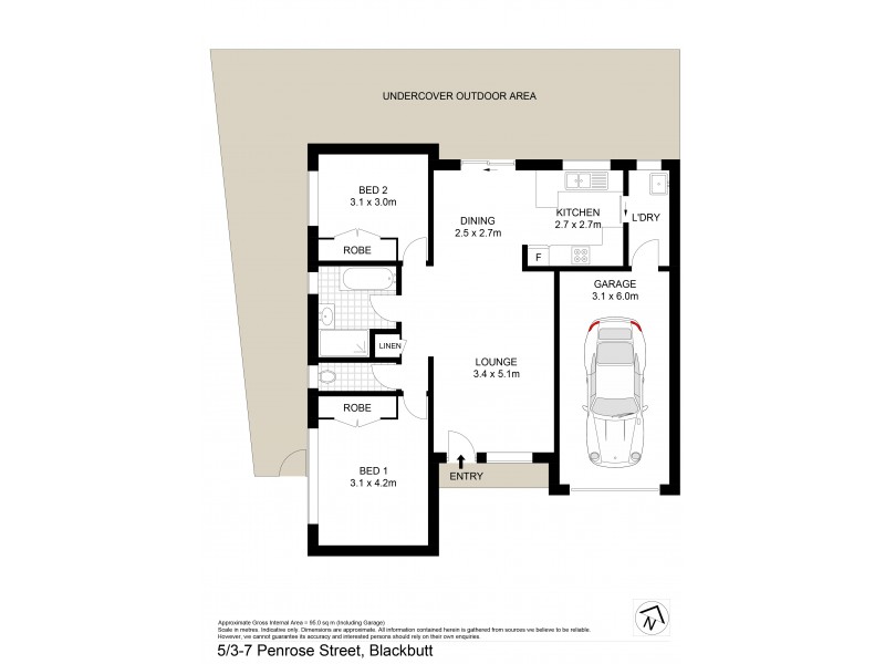 5/3-7 Penrose Street, Blackbutt NSW 2529 Floorplan