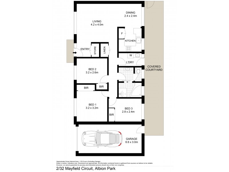 2/32 Mayfield Circuit, Albion Park NSW 2527 Floorplan