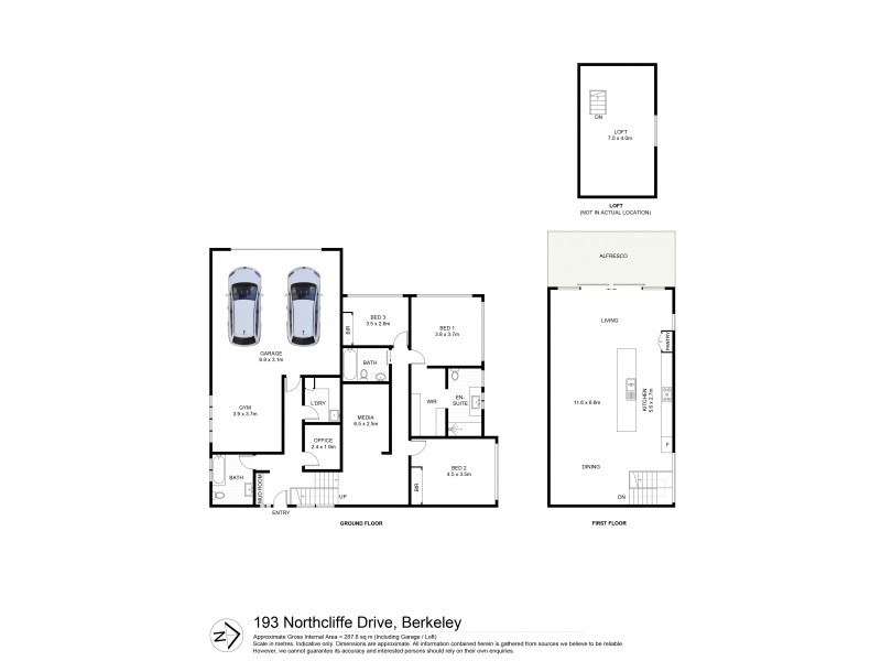 193 Northcliffe Drive, Berkeley NSW 2506 Floorplan