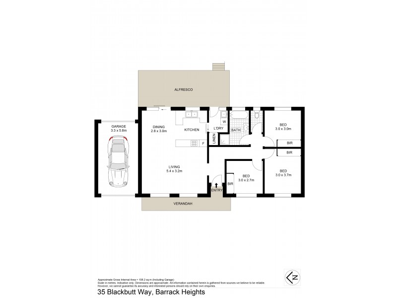 35 Blackbutt Way, Barrack Heights NSW 2528 Floorplan