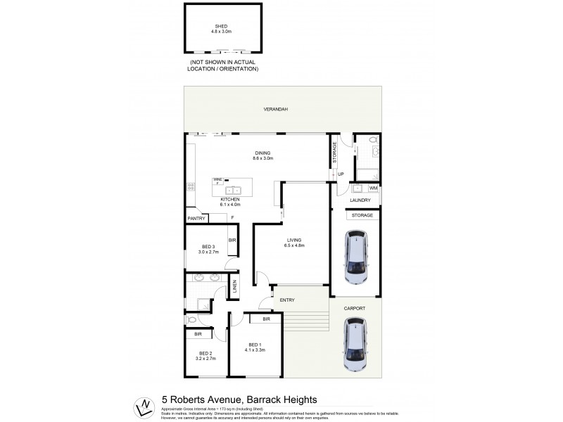 5 Roberts Avenue, Barrack Heights NSW 2528 Floorplan