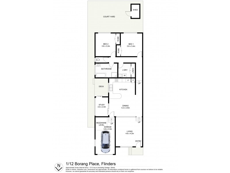 1/12 Borang Place, Flinders NSW 2529 Floorplan