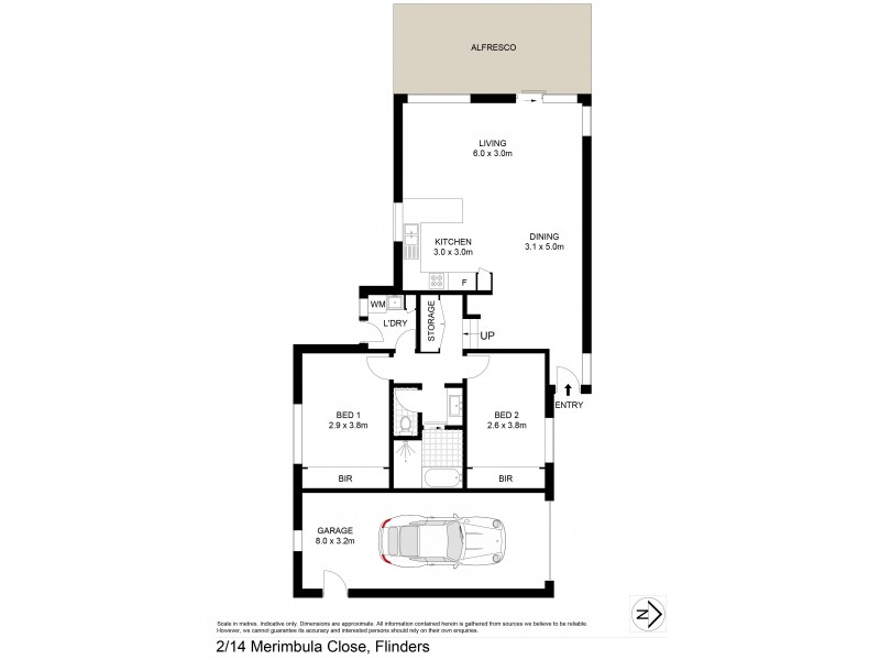 2/14 Merimbula Close, Flinders NSW 2529 Floorplan