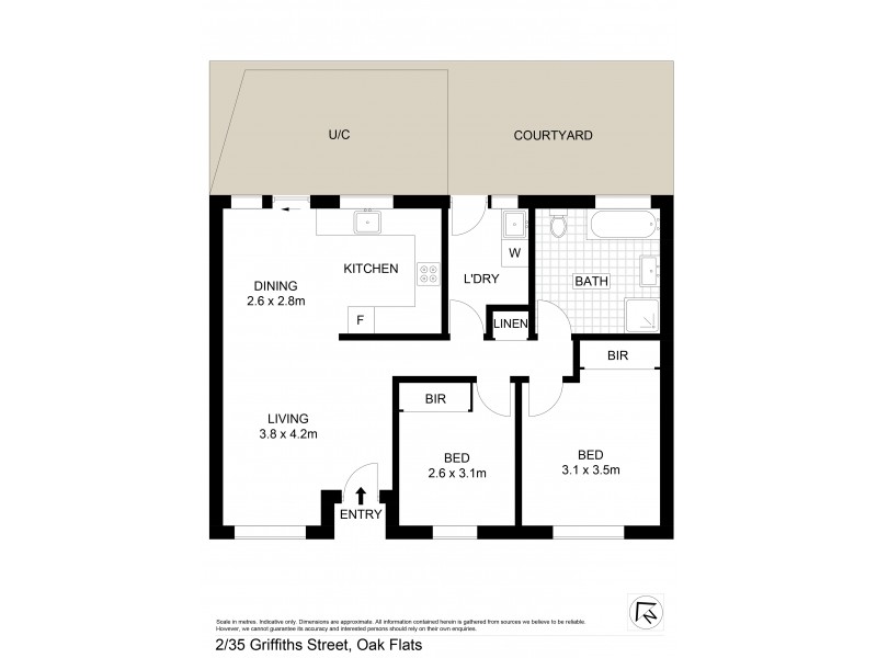 2/35 Griffiths Street, Oak Flats NSW 2529 Floorplan