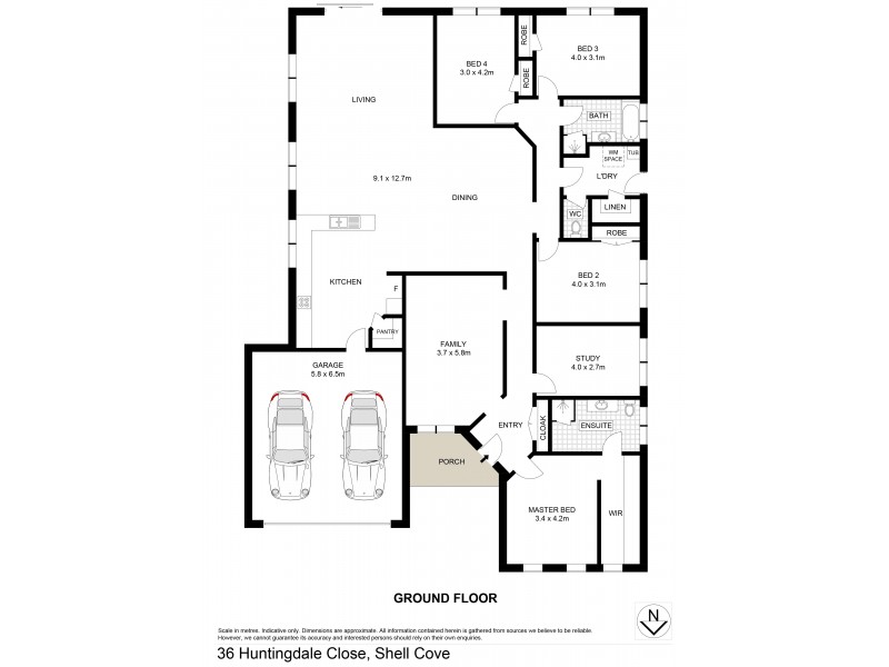 36 Huntingdale Close, Shell Cove NSW 2529 Floorplan