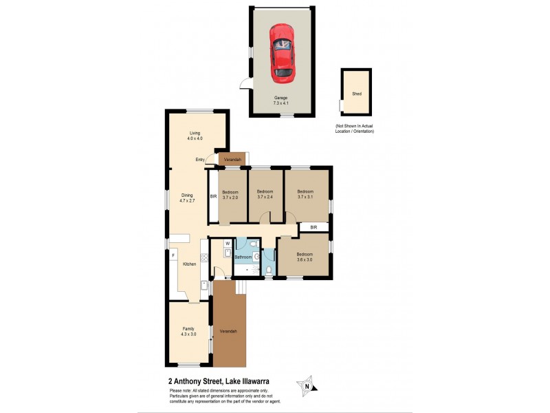 2 Anthony Street, Lake Illawarra NSW 2528 Floorplan