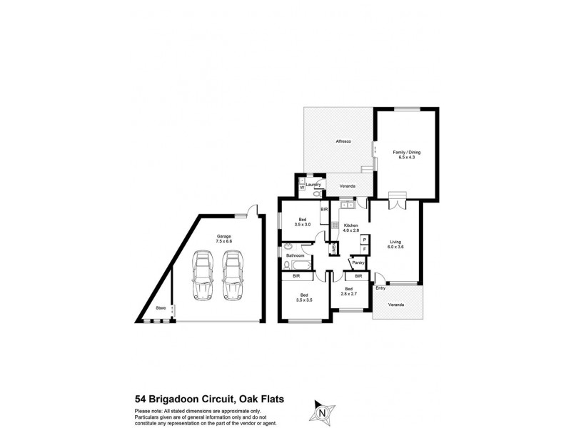 54 Brigadoon Circuit, Oak Flats NSW 2529 Floorplan