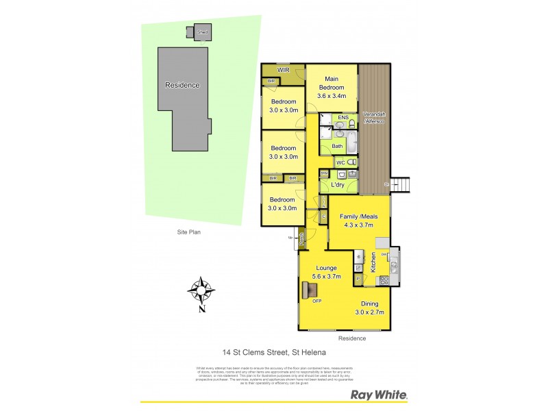 14 St Clems Street, St Helena VIC 3088 Floorplan