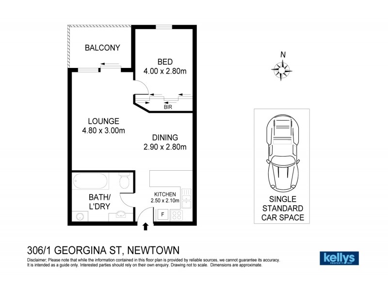 306/1 Georgina St, Newtown NSW 2042 Floorplan