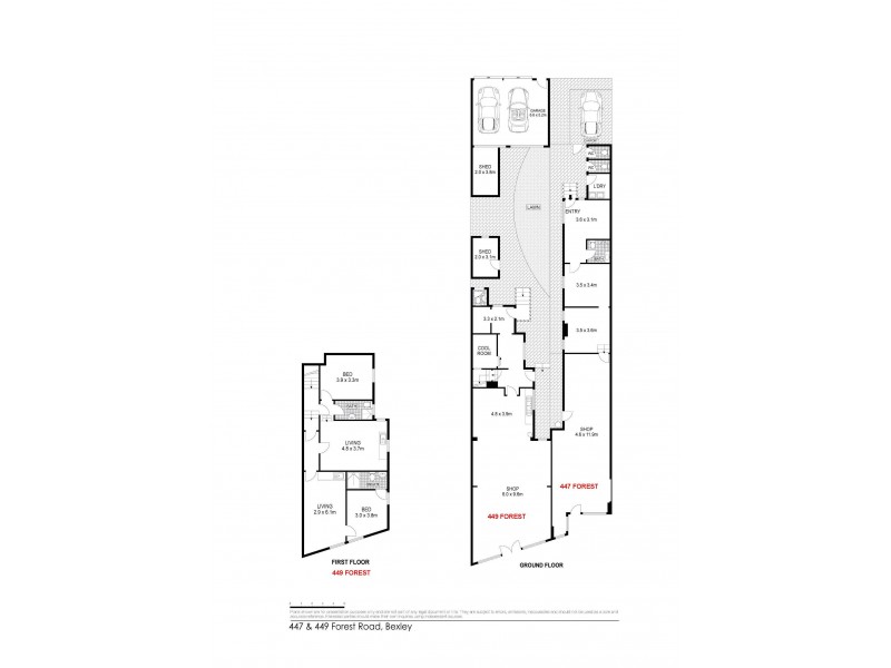 447 and 449 Forest Rd, Bexley NSW 2207 Floorplan