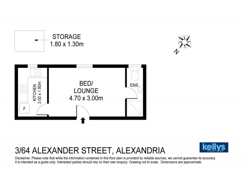 3/64 Alexander St, Alexandria NSW 2015 Floorplan