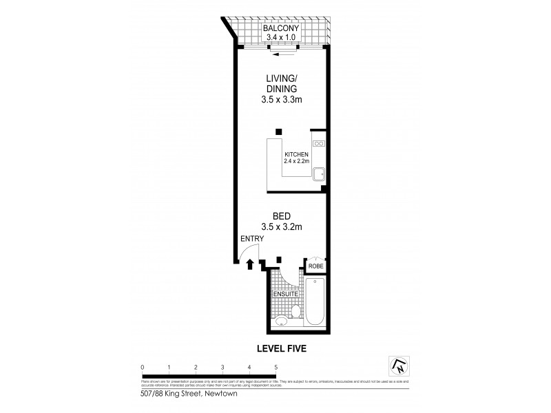 507/88 King St, Newtown NSW 2042 Floorplan