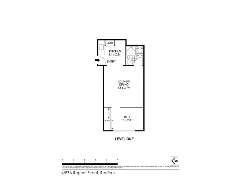 4/87A Regent Street, Redfern NSW 2016 Floorplan