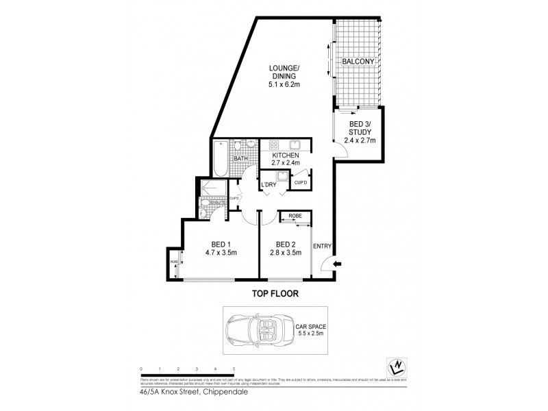 46/5A Knox Street, Chippendale NSW 2008 Floorplan