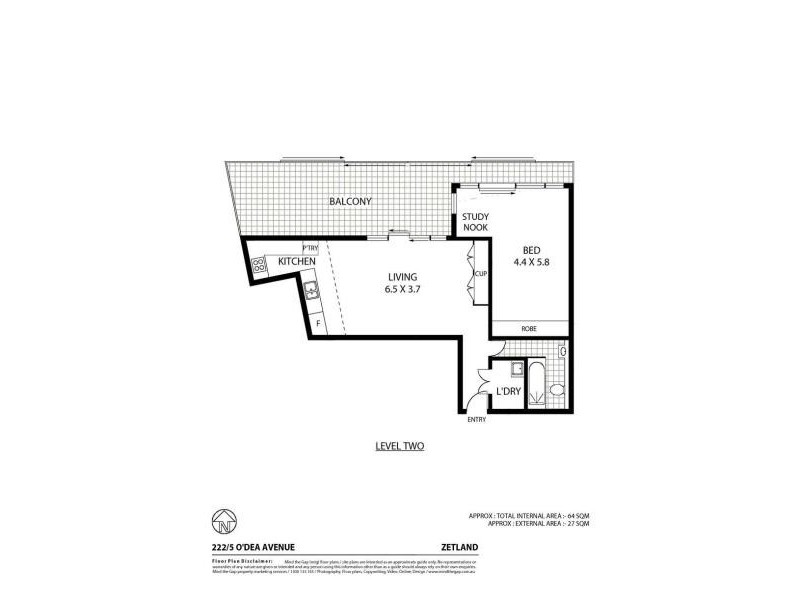 222/5 O’Dea Avenue, Zetland NSW 2017 Floorplan
