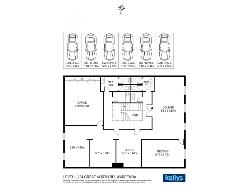 Level 1, 284 Great North Road, Abbotsford NSW 2046 Floorplan