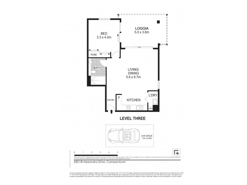 5301/8 Alexandra Drive, Camperdown NSW 2050 Floorplan