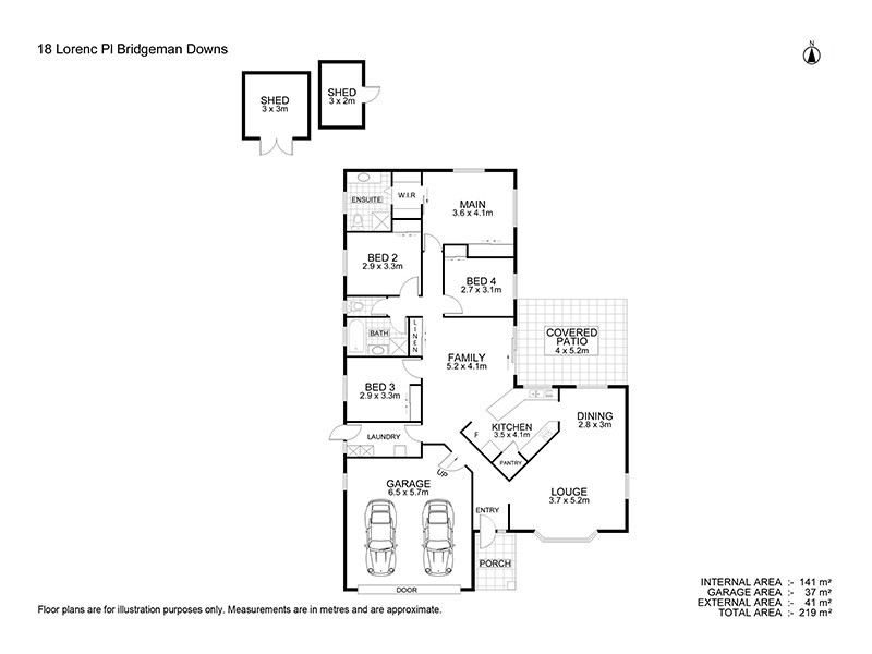 18 Lorenc Place, Bridgeman Downs QLD 4035 Floorplan