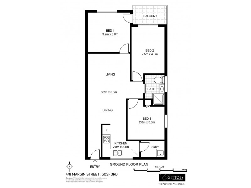 4/8 Margin Street, Gosford NSW 2250 Floorplan