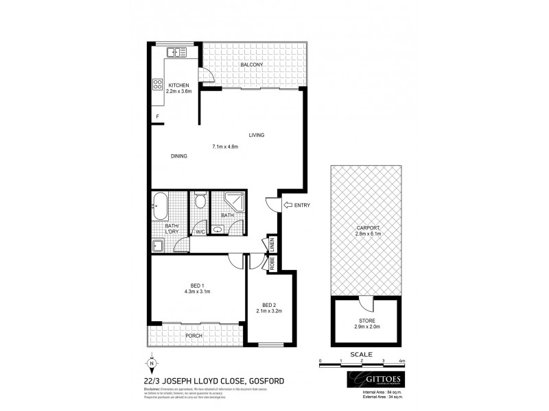 22/3 Joseph Lloyd Close, Gosford NSW 2250 Floorplan