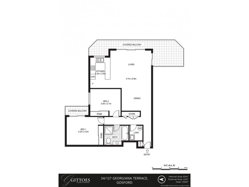 34/127-129 Georgiana Terrace, Gosford NSW 2250 Floorplan
