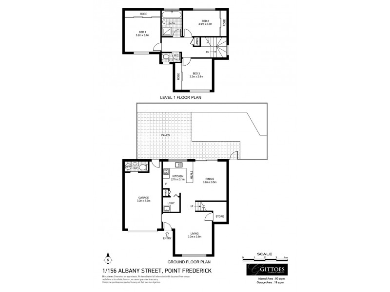 1/156 Albany Street, Point Frederick NSW 2250 Floorplan