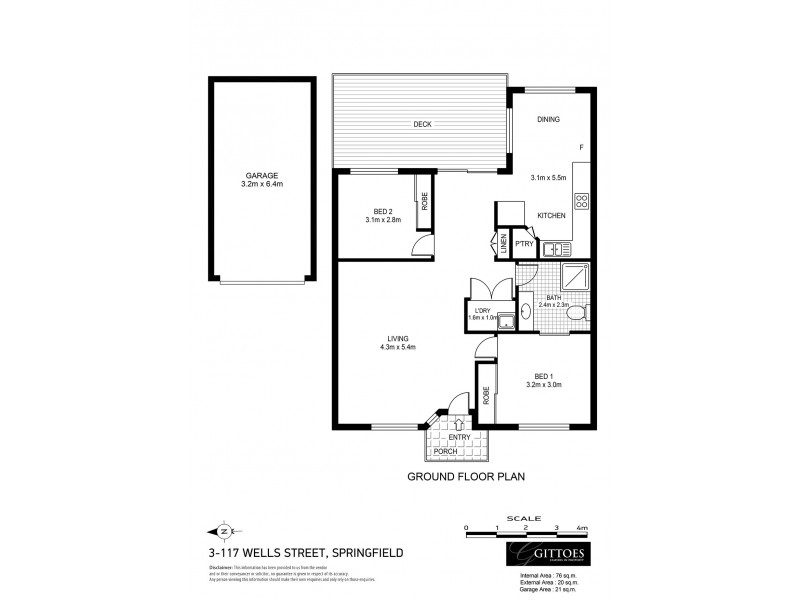 3/117-119 Wells Street, Springfield NSW 2250 Floorplan