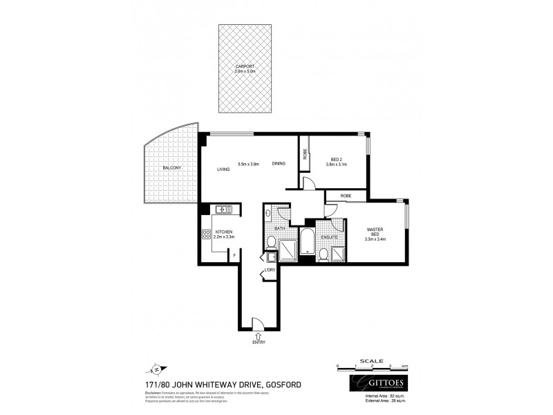 171/80 John Whiteway Drive, Gosford NSW 2250 Floorplan