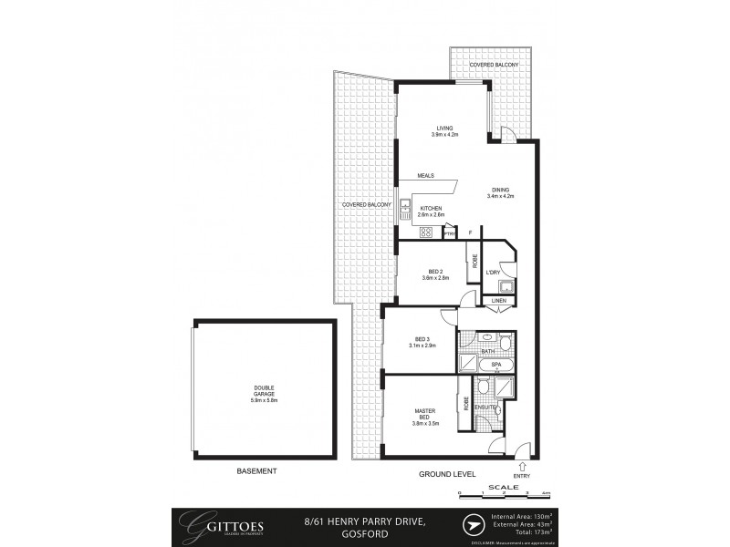 8/61 Henry Parry Drive, Gosford NSW 2250 Floorplan