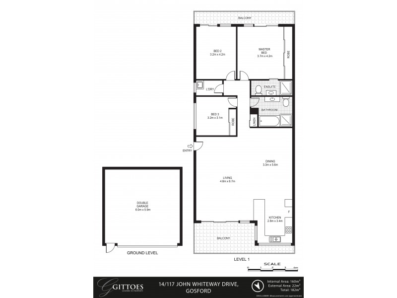 14/117 John Whiteway Drive, Gosford NSW 2250 Floorplan