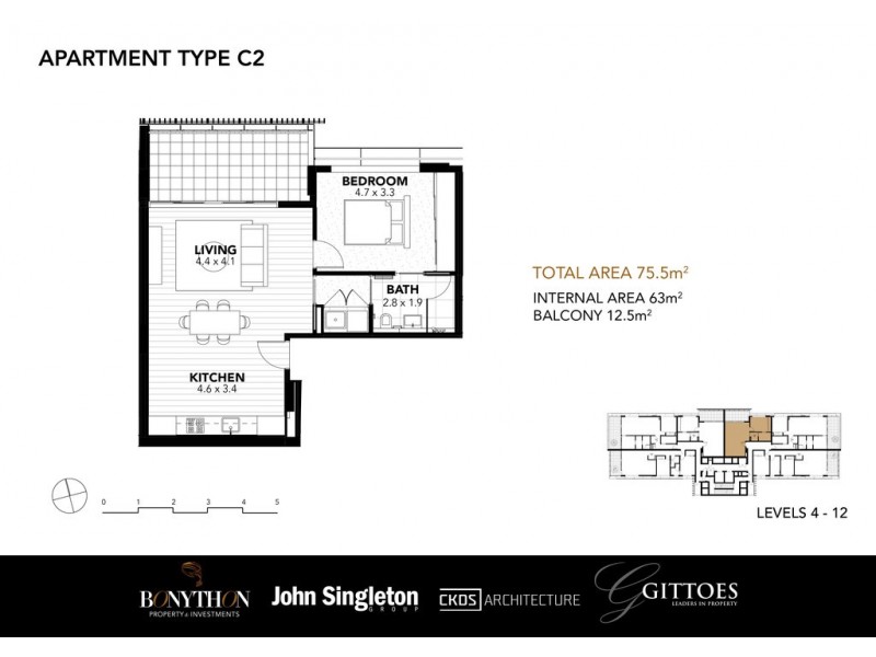 603/159 Mann Street, Gosford NSW 2250 Floorplan