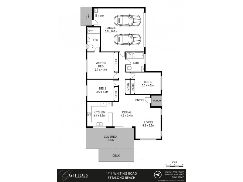 1/14 Whiting Road, Ettalong Beach NSW 2257 Floorplan