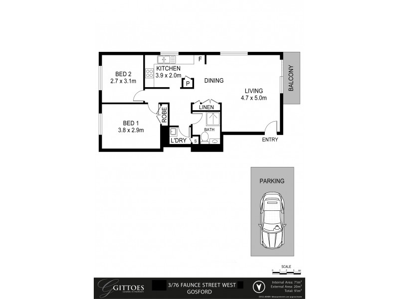 3/76 Faunce Street West, Gosford NSW 2250 Floorplan